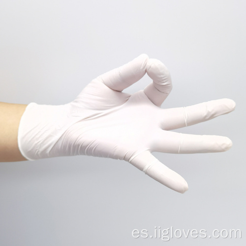 Guantes de nitrilo desechables guantes de nitrilo médico blanco